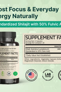 VINATURA Shilajit for Men and Women Pure Himalayan Shilajit 1000mg 50% Fulvic Acid - 60 Caps