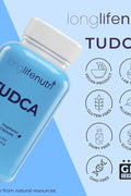 LongLifeNutri TUDCA - Tauroursodeoxycholic Acid Bile Salt 500mg per Serving & 60 Vegetarian Caps