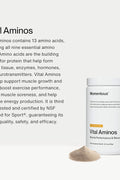 Momentous Vital Aminos Powder BCAA & EAA NSF Certified for Sport - GMO- & Gluten-Free - 30 Servings