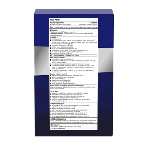 Rogaine Men’s 5% Minoxidil for Men Foam Clinically Proven Regrowth for Thinning Hair, Topical Hair Loss Treatment Unscented Topical Aerosol Results