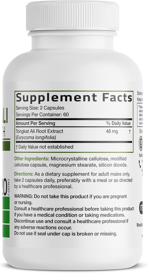 Bronson Longjack Tongkat Ali Extra Strength 120 Vegetarian Capsules