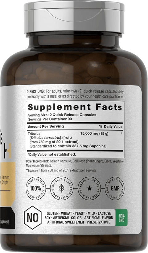 Horbäach Tribulus Terrestris 15000mg per serving | 180 Caps