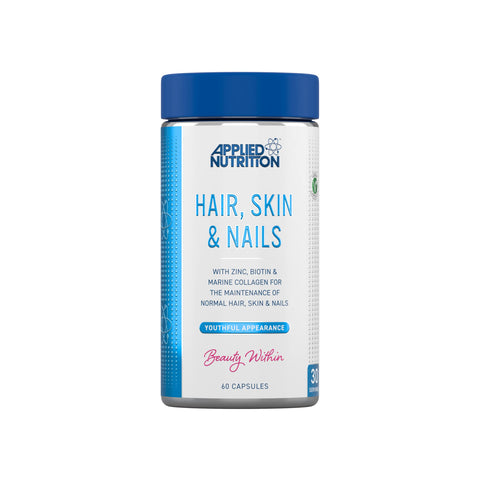 Applied Nutrition Hair, Skin & Nails, (BİOTİN+B12+MAGNESİUM OXİDE+GRAPE+COLLAGEN+FOLİC ACİD 60 Caps