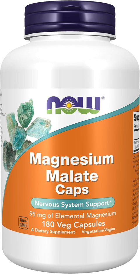 Now Magnesium(Magnezyum) Malate, 1000 mg 180 Tablet