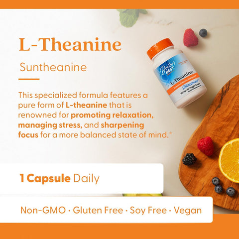 Doctor's Best L-Theanine Contains Suntheanine Helps Reduce Stress & Sleep 150 mg 90 Caps