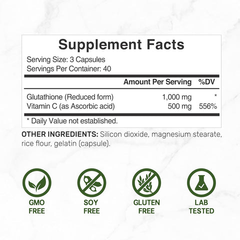 Deal Supplement Glutathione(Glutatyon) 1,000mg Per Serving