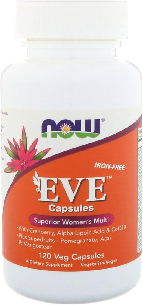 NOW Foods Eve Women (Bayan Vitamin) Multivitamin Zinc+Copper+Molybdenum+Inositol+CoQ10 120 Veg