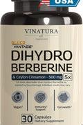 VINATURA Dihydroberberine with Ceylon Cinnamon, 500mg Patented GlucoVantage Super Berberine 30 Caps