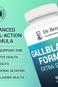 Dr. Berg Gallbladder Formula Extra Strength Ox Bile Digestive Enzymes Slippery Betaine 90 Caps