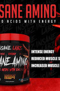 Insane Labz Insane Amino Hellboy BCAA with Energy Focus Muscle Recovery Intra Workout 30 Srvgs, Blue Raspberry