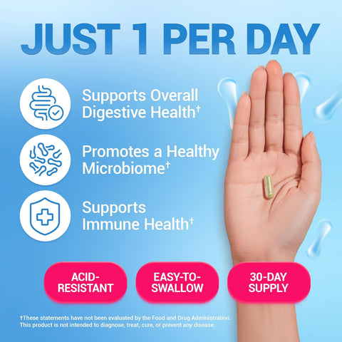 Dr. Berg Probiotic Digestive Health Lactobacillus 60 Billion CFUs 30 Caps
