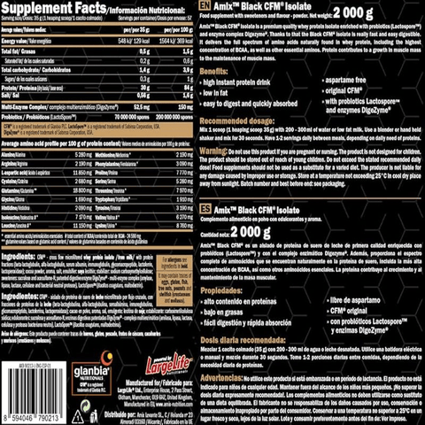 Amix Nutrition Black Line Black CFM Isolate(İzole) Whey Protein 2 Kg