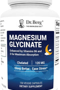 Dr. Berg Maximum Strength 4-in-1 Chelated Magnesium Glycinate D3, B6 & Zinc 150 Caps