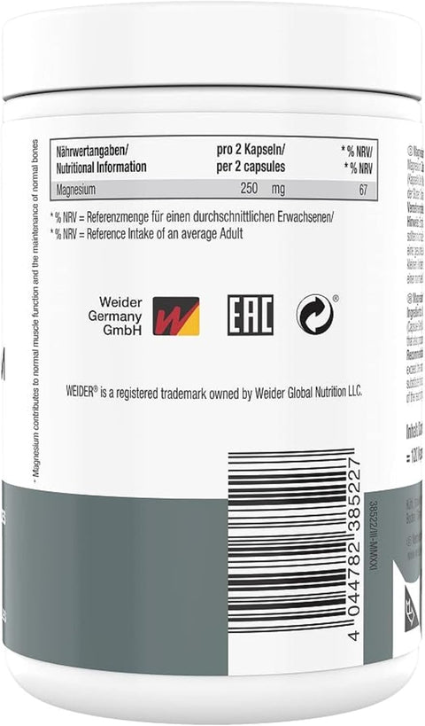Weider Magnesium, Zma Complex – 120 caps