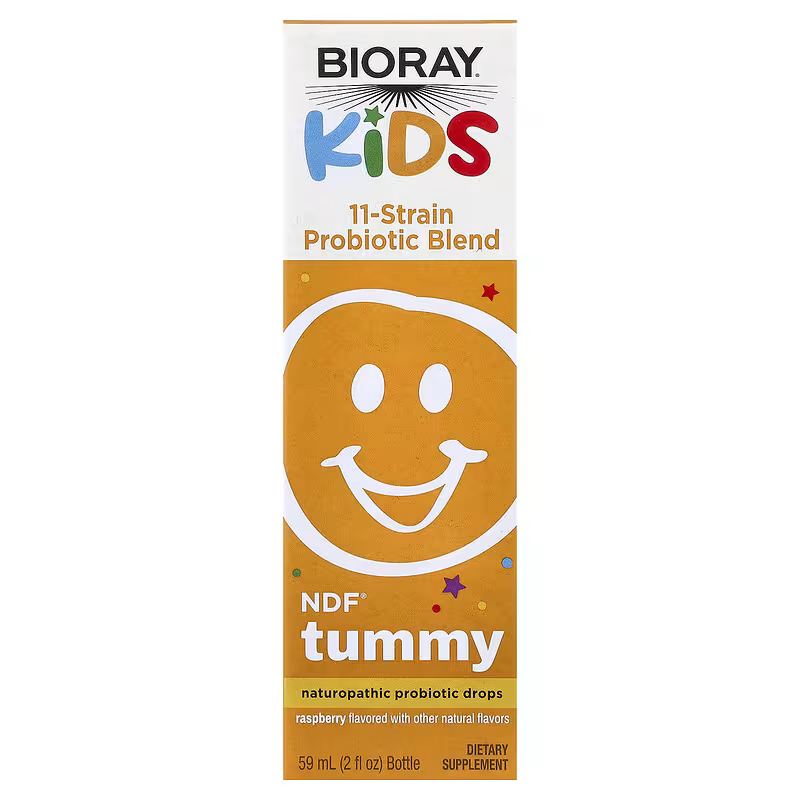 Bioray Kids NDF Tummy 11-Strain Children's Probiotics Blend Raspberry ...