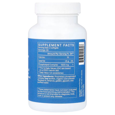 BodyBio PC Liposomal Phospholipid Phosphatidylcholine Complex Brain & Cognitive 60 Softgels