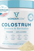 WONDERCOW Colostrum Gut Health Immune Support & Wellness IgG Pure Whole Bovine Colostrum Superfood, Unflavored, 60 Servings