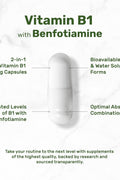 DEAL SUPPLEMENT Vitamin B1 Thiamin 500mg Benfotiamine 2 in 1 Enhanced Formula – Fat & Water Soluble 240 Caps