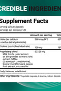 Dr. Berg Liver Cleanse Detox Milk Thistle Ox Bile & Folate Liver Turmeric Choline 60 Caps
