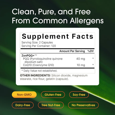 NatureBell PQQ with CoQ10 Coenzyme Brain Support 240 Caps