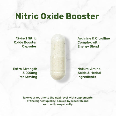 Deal Supplement Nitric Oxide Booster Arginine Akg & Citrulline Panax Complex Energy 3,000mg 300 Caps