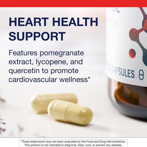 Metagenics CardioLux Pomegranate HDL Advanced Heart Health Cholesterol Support Supplement with Lycopene Pomegranate Extract Quercetin Supports HDL Antioxidant Defense 120 Caps