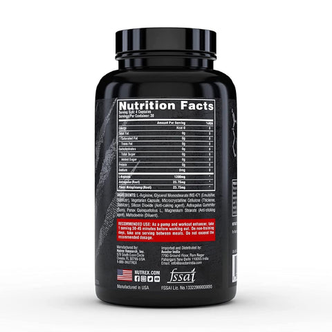 Nutrex Research NIOX Extreme Pump Arginine 120 Caps Muscles Builder USA