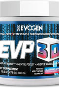 Evogen EVP 3D PreWorkout Beta Alanine Arginine Nitrate Creatine Tyrosine Dmae Lions mane Energy Pump Focus 40 Servings