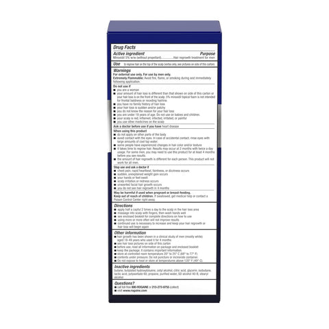 Rogaine Men's Rogaine 5% Minoxidil Foam for Hair Regrowth Topical Hair Loss Treatment for Men to Regrow Fuller Thicker Hair Unscented Minoxidil Topical Aerosol
