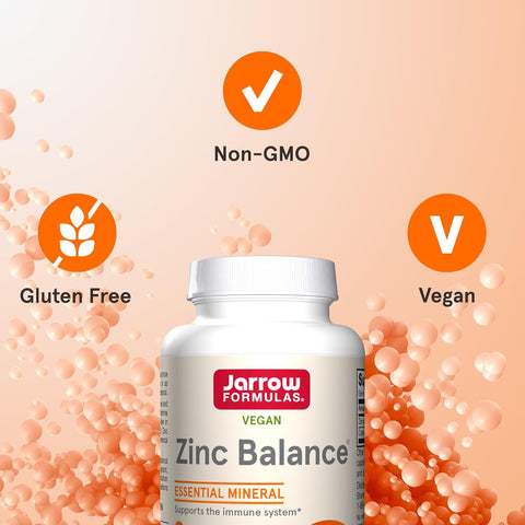Jarrow Formulas Zinc Balance with Copper - Essential Minerals for Immune 15 mg 100 Veggie Caps