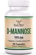 Double Wood D Mannose 500mg - 99.9% Purity Tested for Urinary Tract 90 Caps
