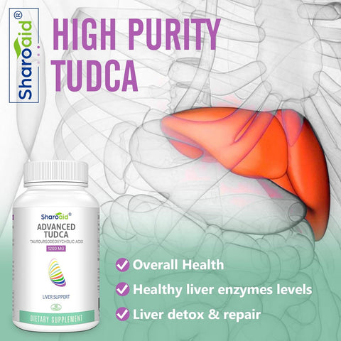 Sharoaid TUDCA Liver Detox Cleanse Kidney Gallbladder 1200 mg 60 Caps