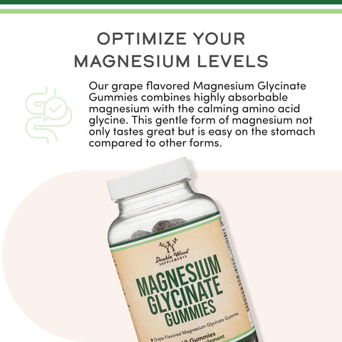 Double Wood High Magnesium Glycinate 400mg 60 Gummies