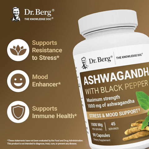 Dr. Berg Ashwagandha Capsules 1000mg 90 Caps
