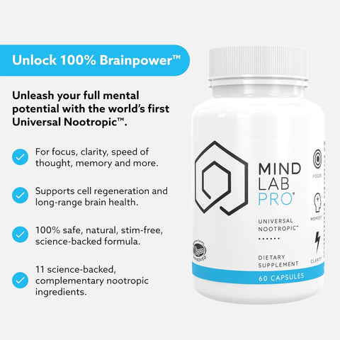 Mind Lab Pro Universal Nootropic Brain Booster Focus, 60 Caps