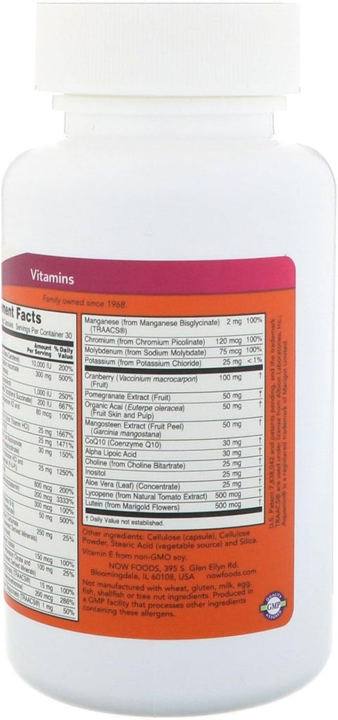 NOW Foods Eve Women (Bayan Vitamin) Multivitamin Zinc+Copper+Molybdenum+Inositol+CoQ10 120 Veg