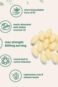 Micro Ingredients Vitamin B1 Benfotiamine 600mg Per Serving, 240 Coconut Oil Softgels