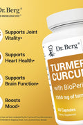 Dr. Berg Turmeric with Curcumin Black Pepper BioPerine 1350 mg 60 Caps