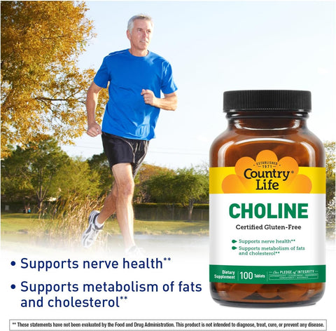 Country Life Choline Nerve Health 266 mg 100 Tablet