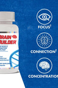 Evogen Brain Builder Neuro Mind Boosts Focus Concentration & Connection Lions Mane Bacopa Monnieri Alpha-GPC 90 Caps