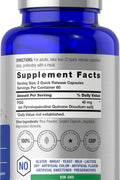 Horbäach PQQ 40 mg 120 Caps Maximum Strength Pyrroloquinoline Quinone Disodium Salt
