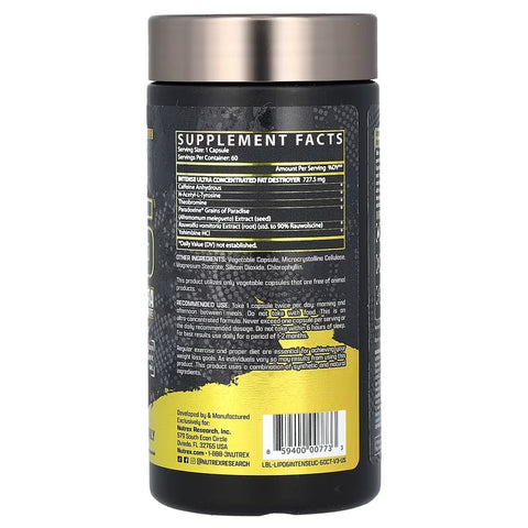 Nutrex Lıpo-6 Black fat burner  Intense Ultra Concentrate Yohimbine 60 Caps