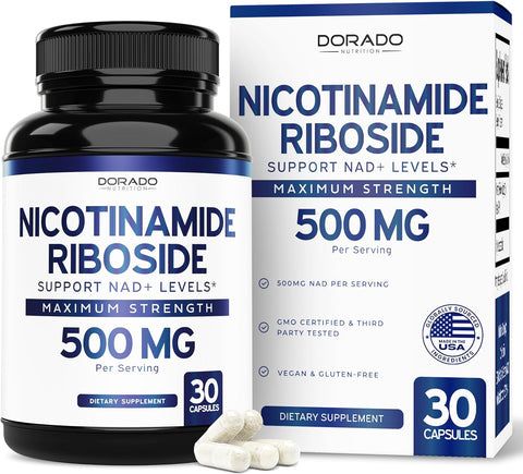 DORADO NUTRITION NAD Nicotinamide Riboside Support Made in the USA - 30 Vegan Caps