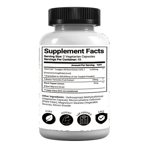 Research Labs Longjack Tongkat Ali + Tribulus 1000 Mg Extract 90 Capsules