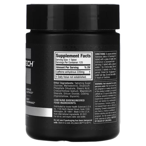 MuscleTech, Platinum 100% Caffeine,(Kafein) 220 mg, 125 Tablet