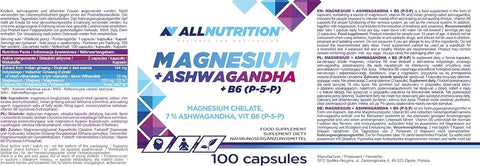 Allnutrition Magnesium + Ashwagandha + B6(P-5-P) 100 CAPS
