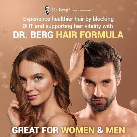 Dr. Berg All-in-One Vitamins for Hair Skin & Nails with Biotin Saw Palmetto DHT Blocker 90 Caps