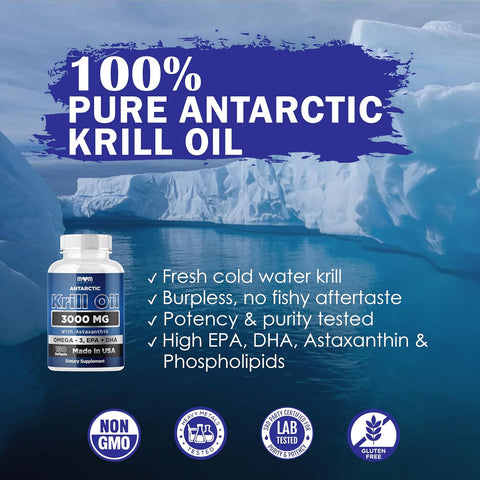 Dr. JOEL'S MOM NUTRIX Antarctic Krill Oil EPA DHA Astaxanthin & Phospholipid 150 Softgels