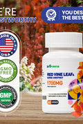 inGreens Red Vine Leaf Extract 1700mg & Horse Chestnut Extract Supports Vein Skin Health 60 Caps