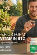 Dr. Berg Natural Vitamin B12 FOLATE 1000 mcg Hydroxocobalamin Energy Brain & Nervous System 60 Caps